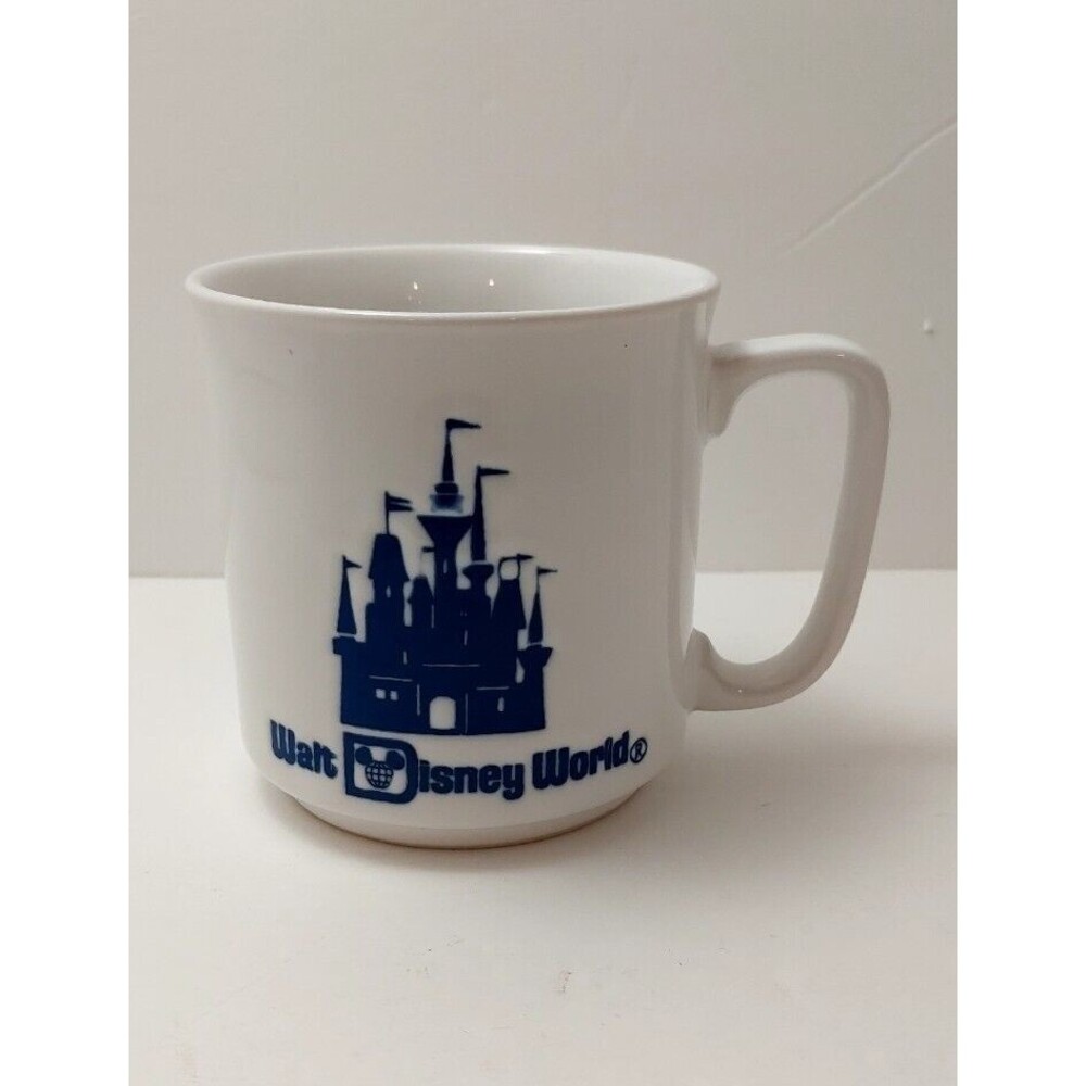 Walt Disney World Cinderella's Castle White Mug Japan Raised Logo Coffee